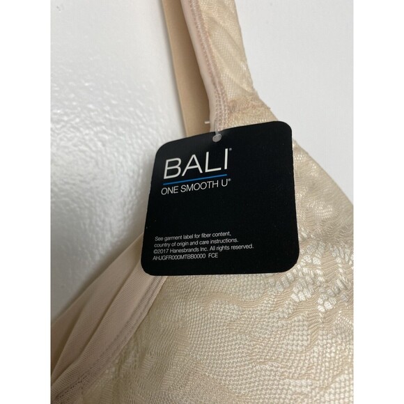 Bali Bra Nude Natural Smoothing Convertible Size 36D Floral Mesh - Picture 4 of 9